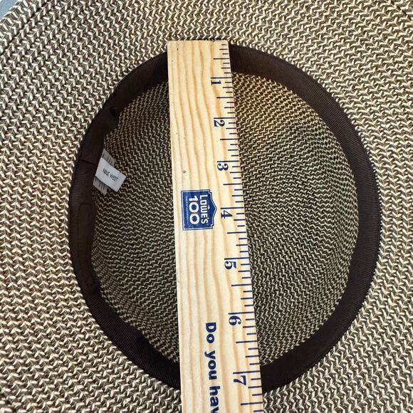 Nine West Straw Bucket Hat With Bow Women’s New Without Tag Brown Tan Preppy - Picture 10 of 12